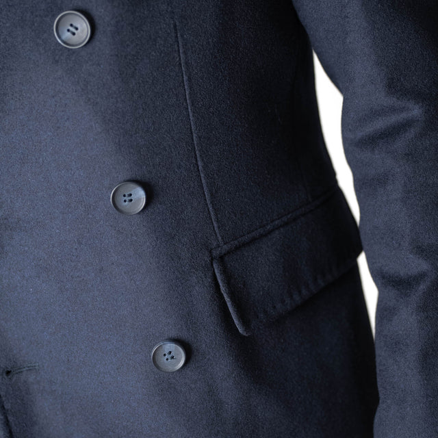 Caban Croisé "Oberkampf" Bleu Marine 3/4