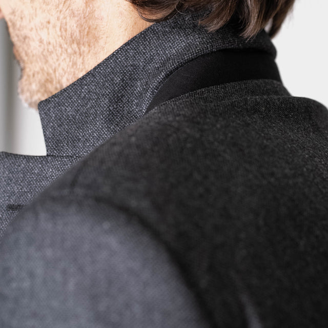 Veste "Belfast" Grise Chinée avec Coudières Grise Vitale Barberis Canonico