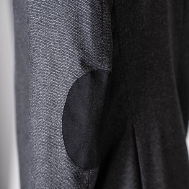 Veste "Belfast" Grise Chinée avec Coudières Grise Vitale Barberis Canonico