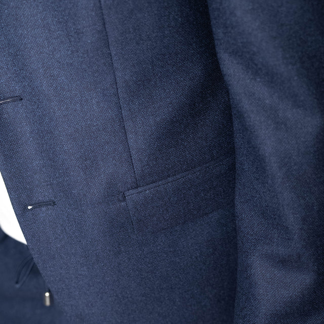 Veste "Bruxelles" Bleu Chinée Vitale Barberis Canonico