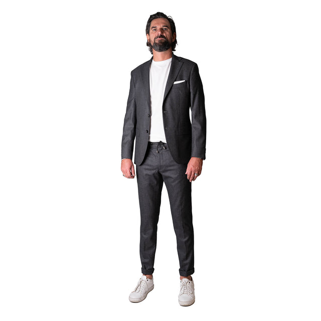 Veste "Bruxelles" Grise Chinée Vitale Barberis Canonico