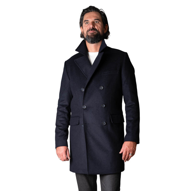 Caban Croisé "Oberkampf" Bleu Marine 3/4