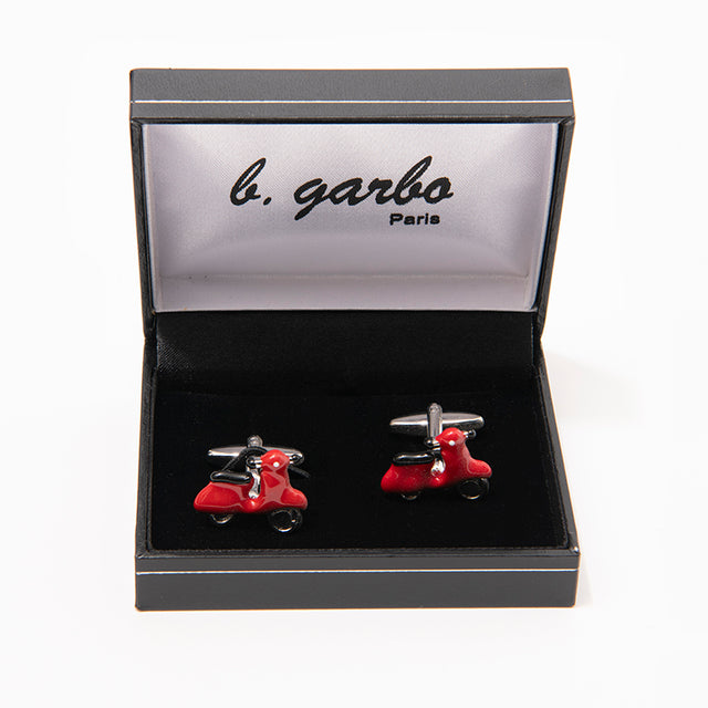 Boutons de Manchette avec Vespa Rouge