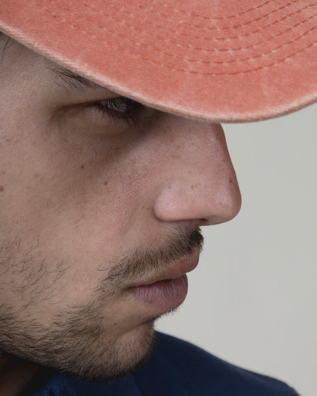 Casquette en Jean Orange Délavée
