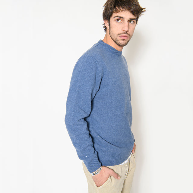 Pull Col Rond "Biella" Bleu Ciel