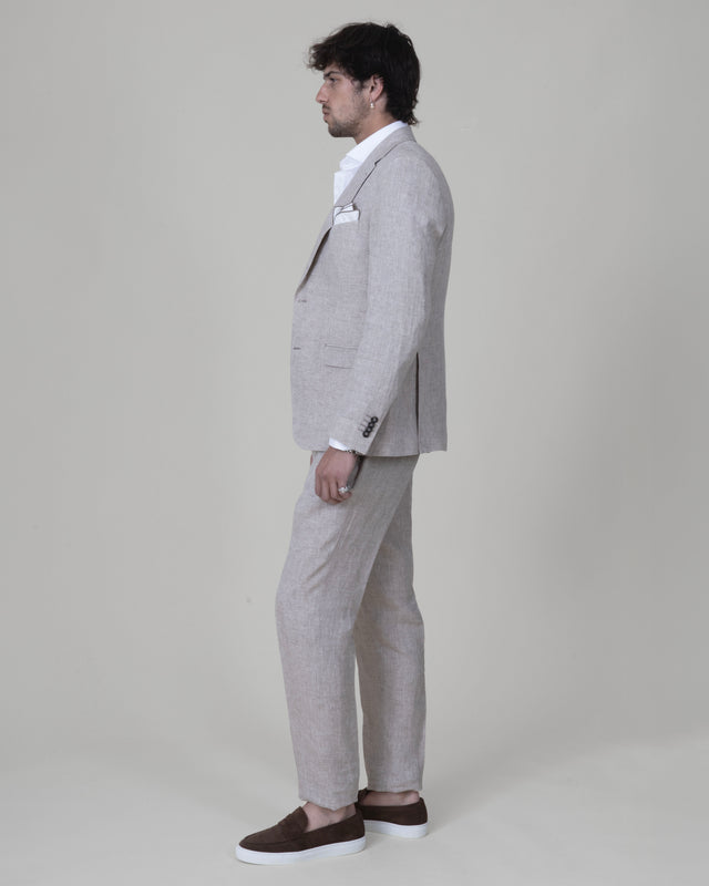 Costume "Cyclades" en Lin Beige de chez Angelico