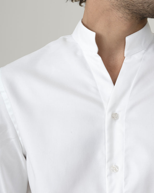 CHEMISE COL MONTE-CARLO BLANCHE ET POPELINE DE COTON