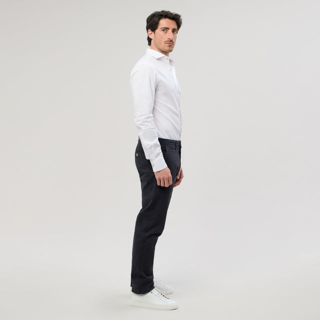 Chemise Col "Cutaway" en Lin et Coton Blanche