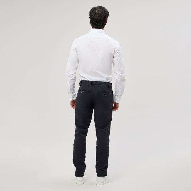 Chemise Col "Cutaway" en Lin et Coton Blanche