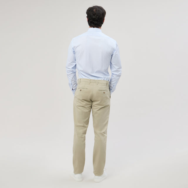 Chemise Col "Cutaway" à Petites Rayures Bleu Ciel