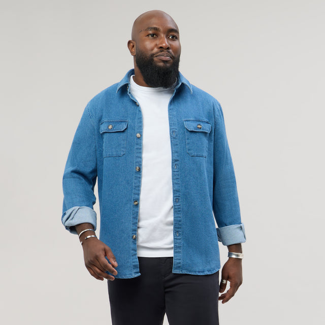 Surchemise d'été "Alex" en Jeans Clair