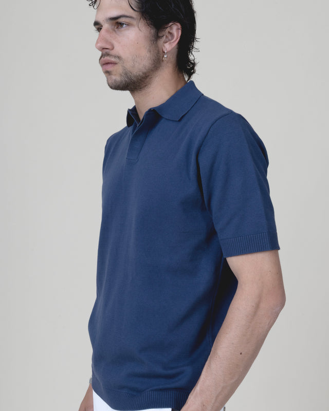 Polo "Eden Roc" Bleu comme Gatsby