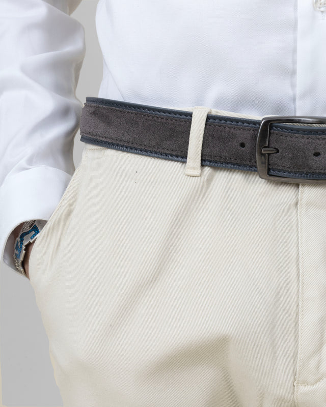Pantalon "Giorgio" Chino Beige Clair / Ecru Coupe Slim