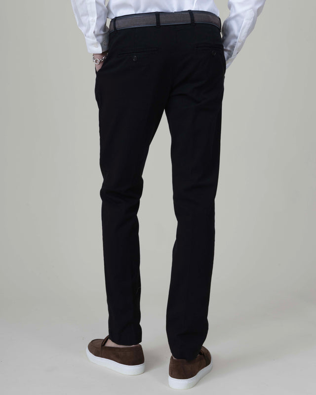 Pantalon "Giorgio" Chino Noir Coupe Slim