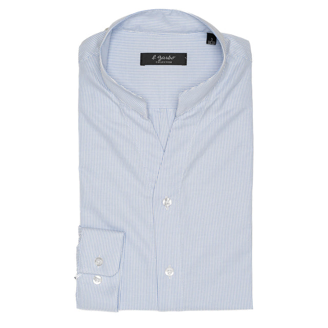 Chemise Col "Monte-Carlo" en Oxford Bleu Ciel