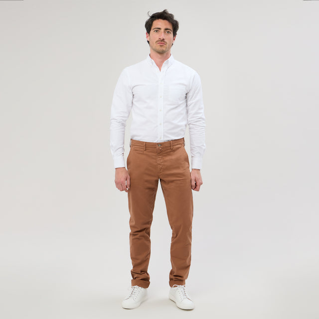 Chemise Col "Soho" en Flanelle de Coton Blanche