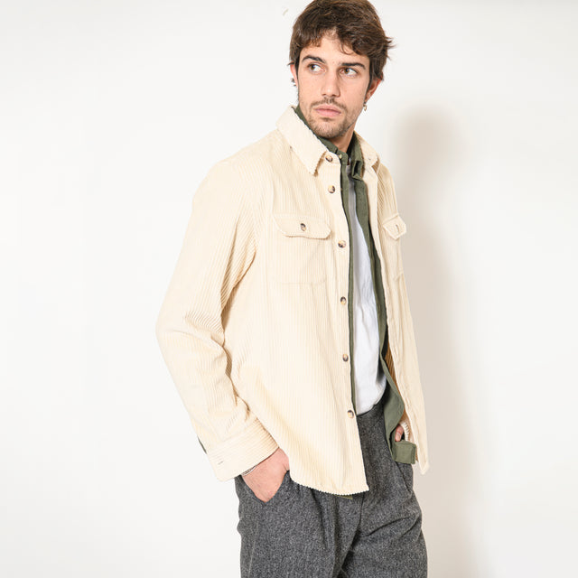 Surchemise "Alex" en Gros Velours Beige
