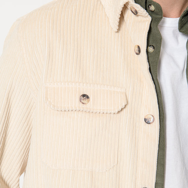 Surchemise "Alex" en Gros Velours Beige