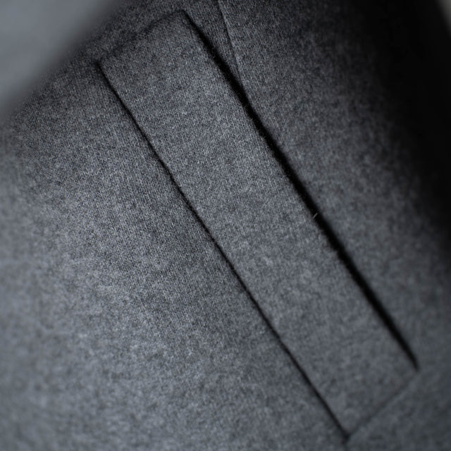 Manteau "Cornouailles" Gris Clair avec Plastron intérieur et Capuche amovible Anthracite