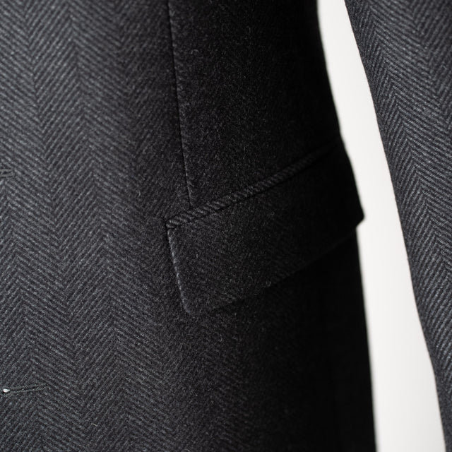 Manteau "Yorkshire" à Chevrons Gris Anthracite