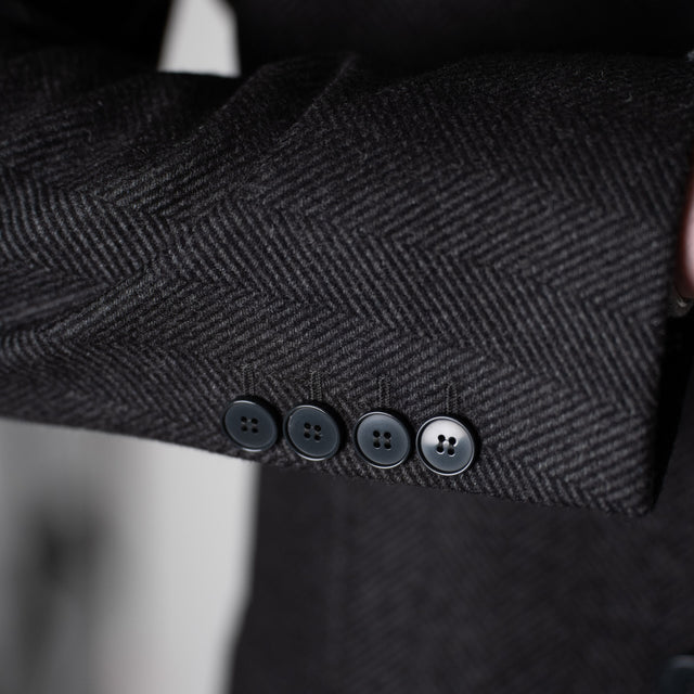 Manteau "Yorkshire" à Chevrons Gris Anthracite