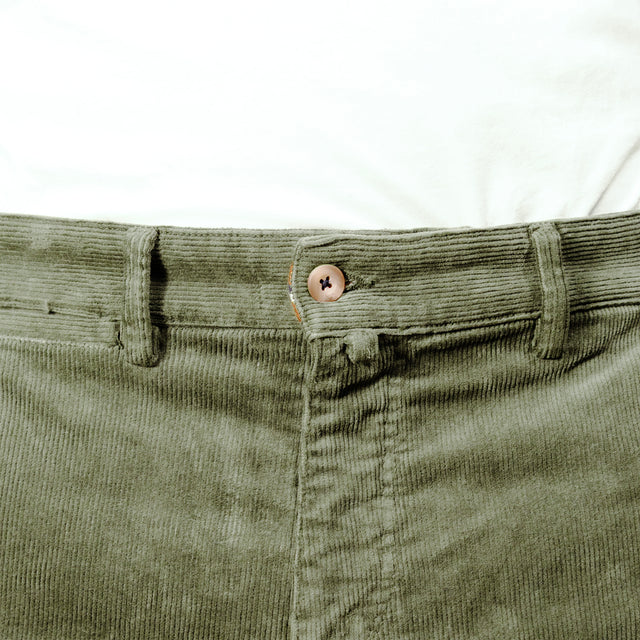 Pantalon "Mégève H25" Chino Velours Milleraies Kaki