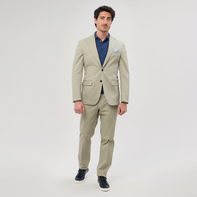 Costume "Palombaggia" Beige Coupe Napolitaine Coton & Elasthanne