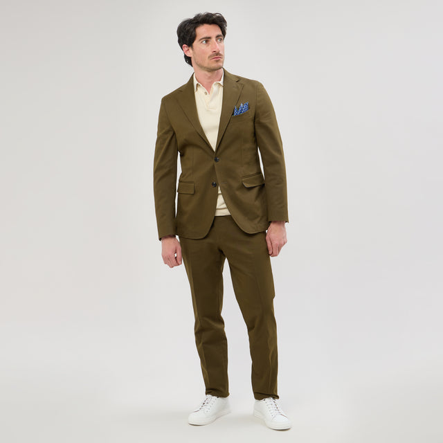 Costume "Palombaggia" Kaki Coupe Napolitaine Coton & Elasthanne