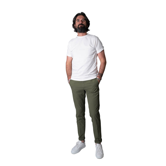 Pantalon "Plage" à Lacet amovible en Seersucker Kaki Océano