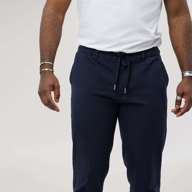 Pantalon à lacet Amovible "Pampelonne" Bleu Marine