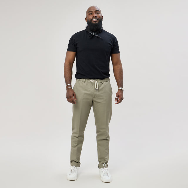 Pantalon à lacet Amovible "Porticcio" Café
