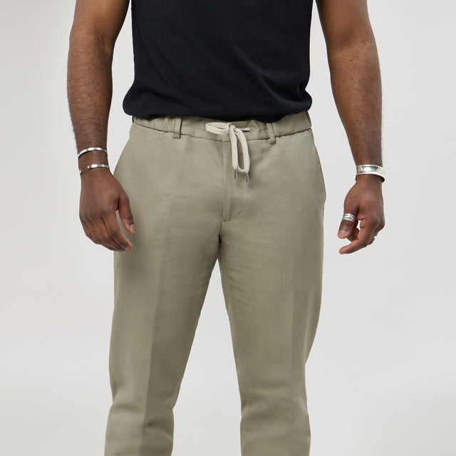 Pantalon à lacet Amovible "Porticcio" Café