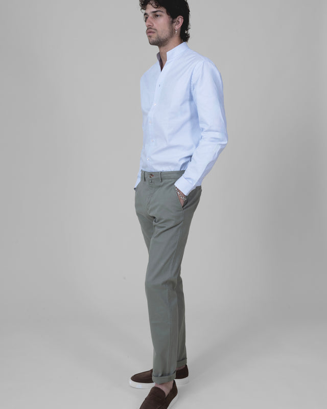 Pantalon "Pornichet E25" Chino Kaki Clair Coupe Classique