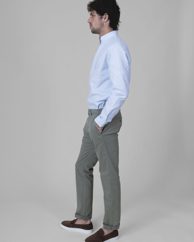 Pantalon "Pornichet E26" Chino Kaki Clair Coupe Classique