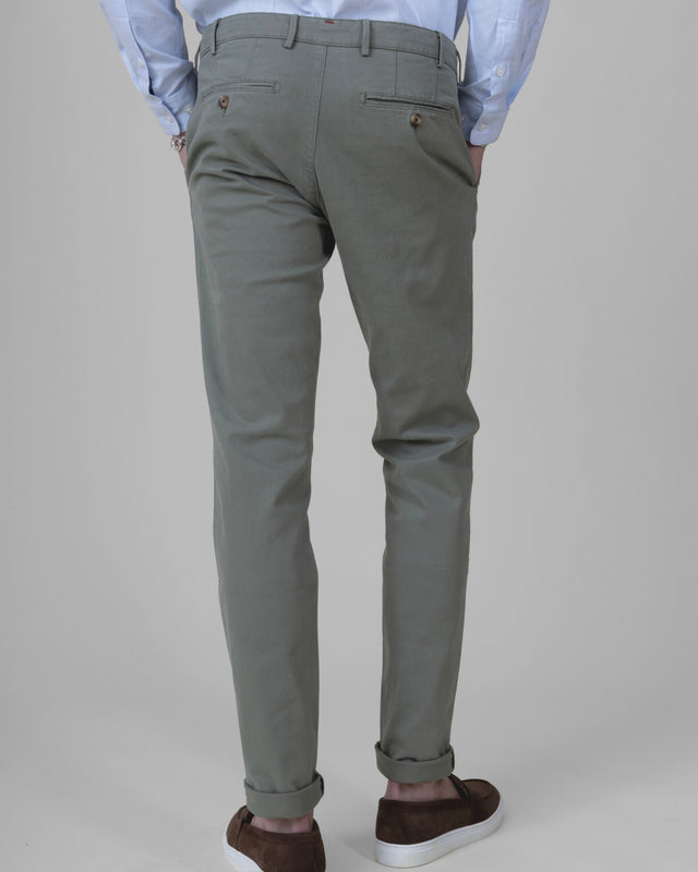 Pantalon "Pornichet E26" Chino Kaki Clair Coupe Classique