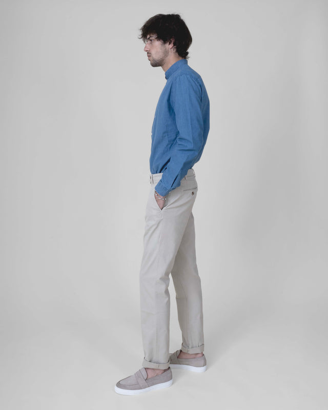 Pantalon "Pornichet E26" Chino Beige Coupe Classique