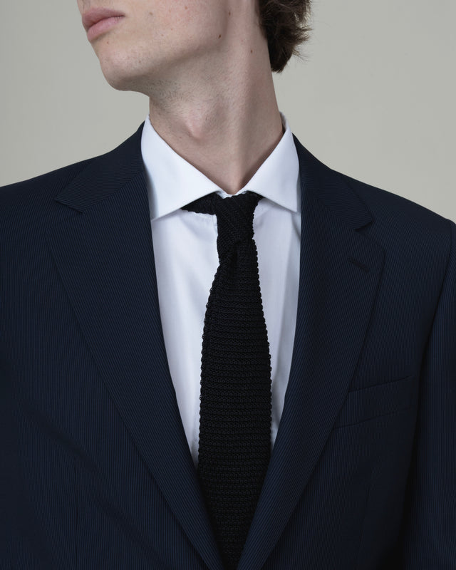 Costume "Rhodes" Bleu Marine à très fine Rayures Vitale Barberis Canonico