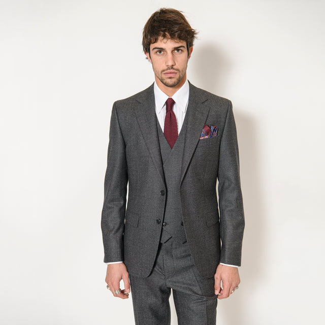 Costume "Rome" Gris en Tweed Chiné Vitale Barberis Canonico