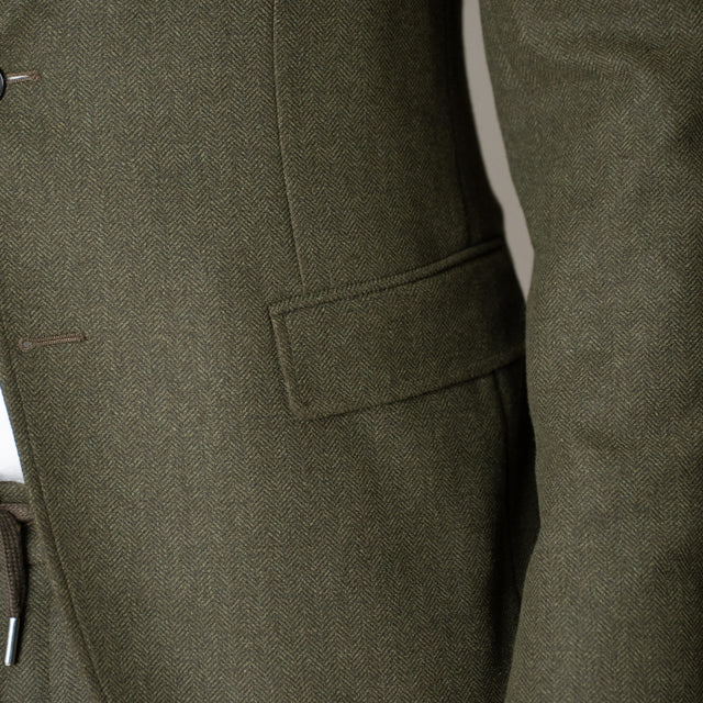 Veste Napolitaine "Liverpool" Verte à Chevrons