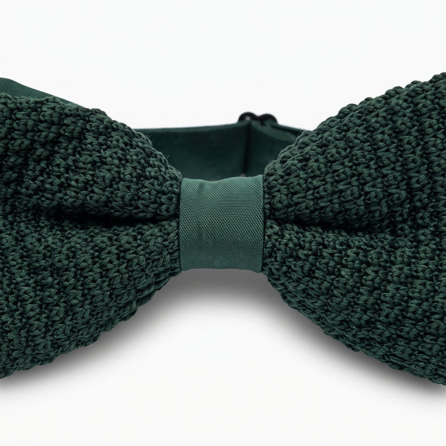 Noeud Papillon Tricot Vert Bouteille