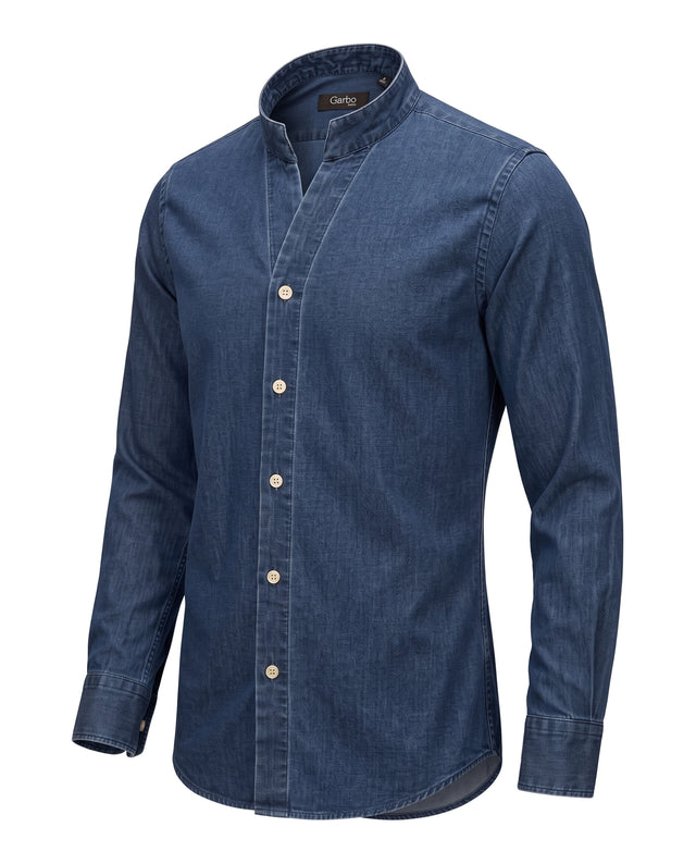CHEMISE COL MONTE-CARLO JEAN'S CHAMBRAY BLEU BRUT