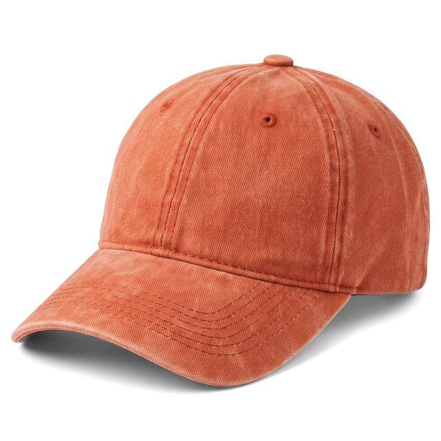 Casquette en Jean Orange Délavée