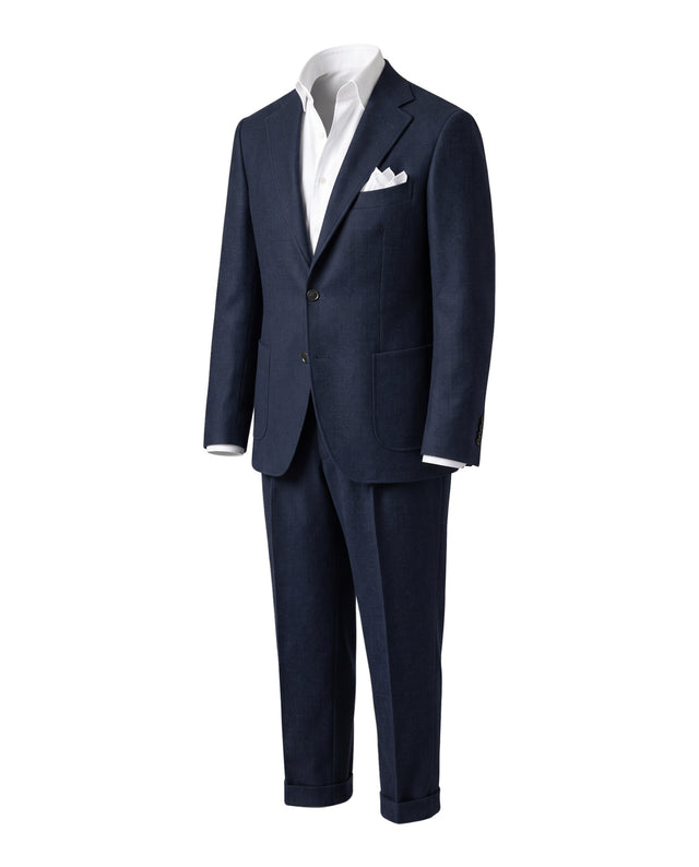VESTE NAPOLITAINE ACHILLE À CHEVRONS BLEU MARINE