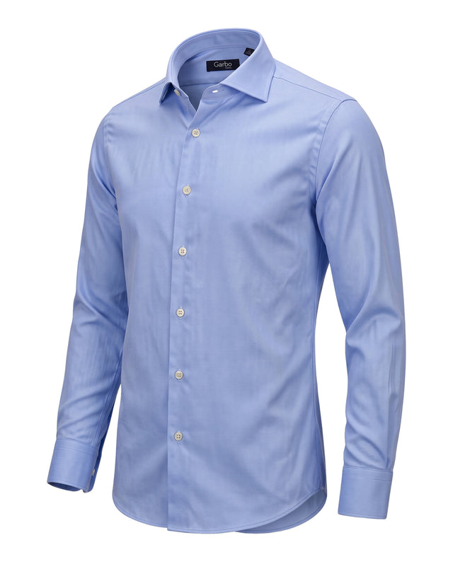 CHEMISE COL ITALIEN BLEU CIEL
