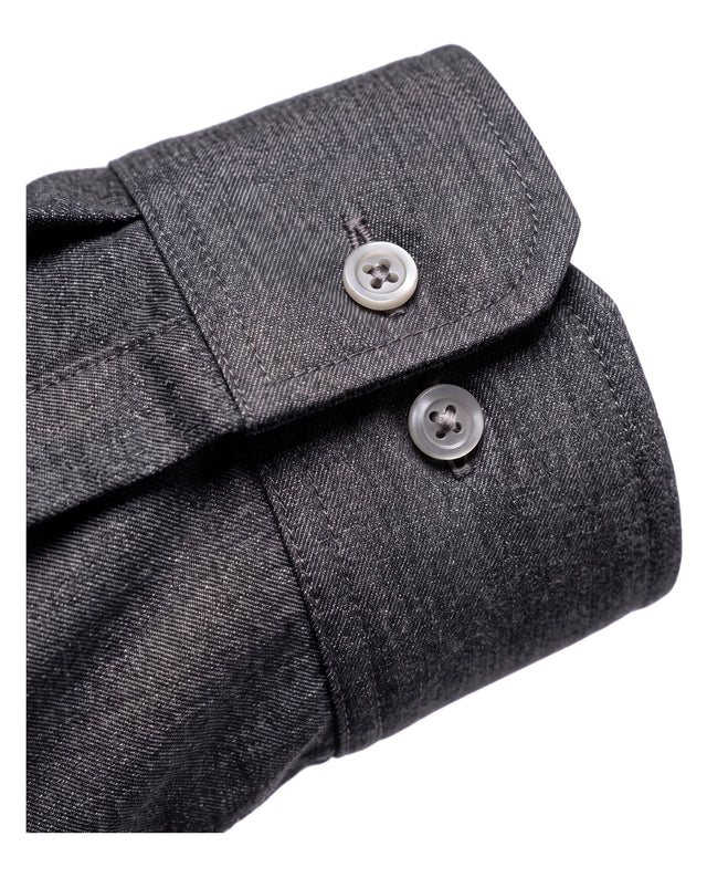 CHEMISE COL CUTAWAY JEAN'S GRIS ANTHRACITE