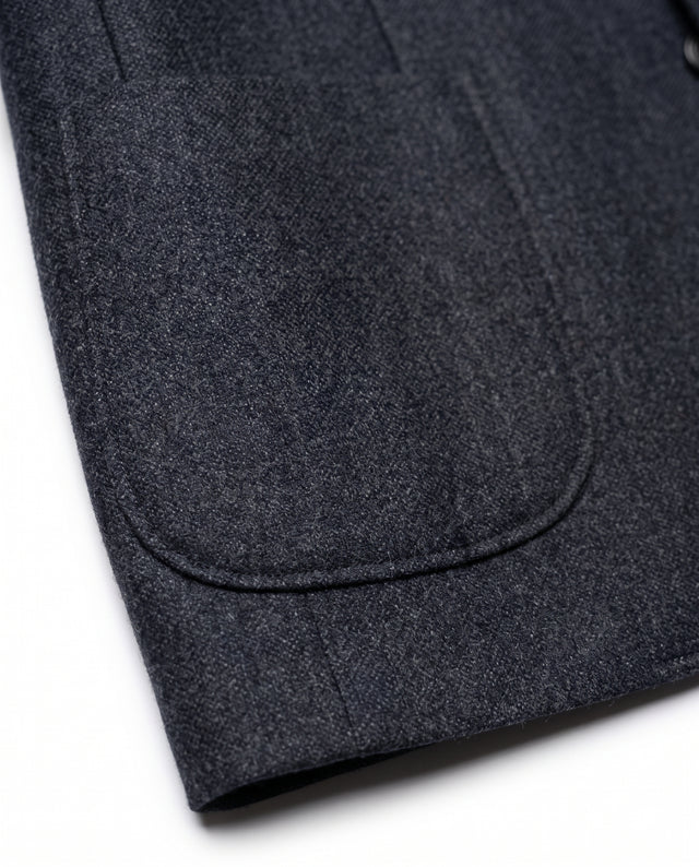 VESTE NAPOLITAINE ULYSSE À PETITS PIQUÉS BLEU MARINE