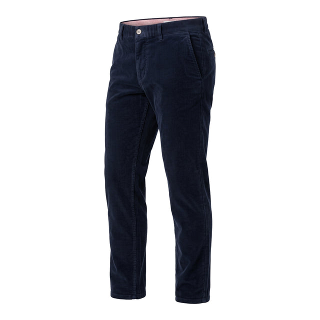 Pantalon "Mégève H25" Chino Velours Milleraies Bleu Marine