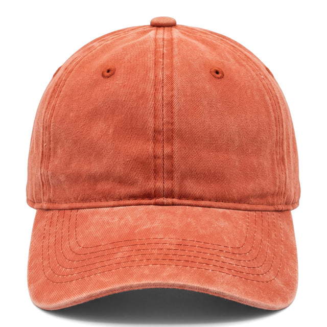 Casquette en Jean Orange Délavée
