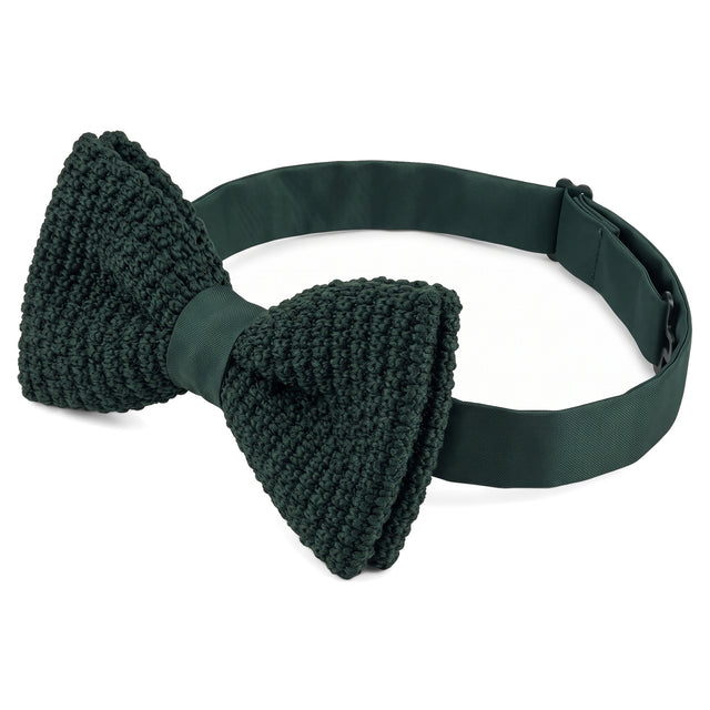 Noeud Papillon Tricot Vert Bouteille