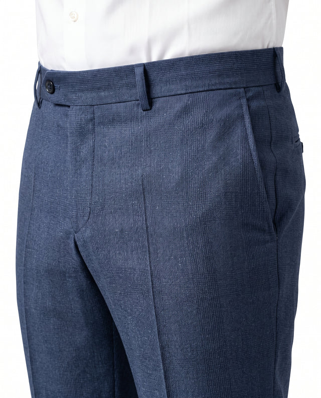 Costume Prince de Galle "Milan" Bleu Marine en Flanelle Vitale Barberis Canonico